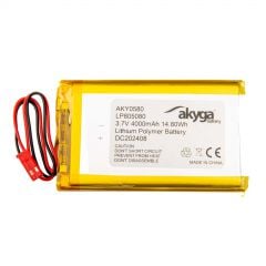 Li-Po аккумулятор LP805080 Akyga AKY0580 3.7V / 4000mAh PCM JST 2-Pin Connector 150mm