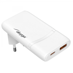 Зарядное устройство AK-CH-31 USB-A + USB-C PD 5-20V / max. 3.25A 65W Quick Charge 4+ GaN
