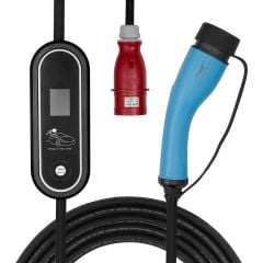 Кабель для электромобилей AK-EC-22 CEE 5pin / Type2 LCD 3-фазы 32A 22kW 5m