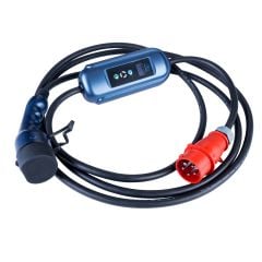 Кабель для электромобилей AK-EC-22 CEE 5pin / Type2 LCD 3-фазы 32A 22kW 5m