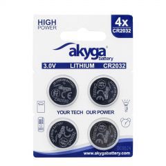 Литиевая батарея CR2032 Akyga AKY2100 3V / 210mAh 4шт