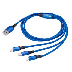 Кабельное USB 3.0 A / USB Micro B / USB type C / Lightning 1.2m AK-USB-27