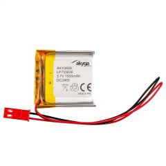 Li-Po аккумулятор LP753636 Akyga AKY0658 3.7V / 1000mAh PCM JST 2-Pin Connector 150mm