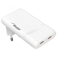 USB Зарядное устройство USB AK-CH-32 2x USB-C PD 5-20V / max. 3.25A 65W Quick Charge 4+ GaN