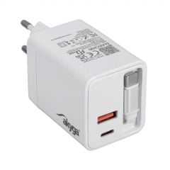 Зарядное устройство AK-CH-30 USB-A + 2x USB-C PD 5-20V / max. 3.25A 65W Quick Charge 3.0 GaN