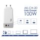 additional_image Зарядное устройство AK-CH-20 USB-A + USB-C PD 5-20V / max. 5A 100W Quick Charge 3.0 GaN