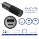 additional_image Автомобильное зарядное устройство AK-CH-26 USB-A + USB-C PD 5-20V / max. 5A 100W Quick Charge 3.0 GaN