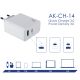additional_image Зарядное устройство AK-CH-14 USB-A + USB-C PD 5-20V / max. 3A 45W Quick Charge 3.0